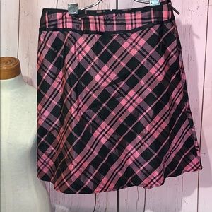 Pink & black plaid kawaii skirt cute Lolita